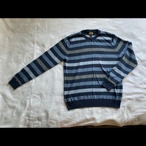 Sonoma lightweight blue & gray striped sweater